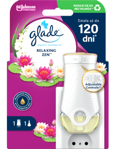 Elektryczny odświeżacz powietrza Glade® Electric scented oil - Relaxing Zen™ + zapas 5000204117738 2