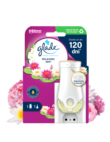 Elektryczny odświeżacz powietrza Glade® Electric scented oil - Relaxing Zen™ + zapas 5000204117738 4