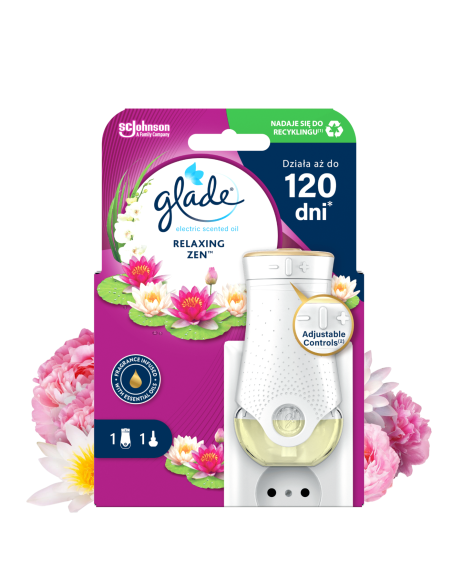 Elektryczny odświeżacz powietrza Glade® Electric scented oil - Relaxing Zen™ + zapas - Odświeżacze elektryczne Elektryczny odświeżacz powietrza Glade® Electric scented oil - Relaxing Zen™ + zapas 5000204117738 4