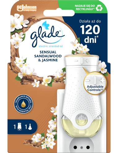 Elektryczny odświeżacz powietrza Glade® Electric scented oil - Sensual Sandalwood & Jasmine + zapas 5000204117493 2