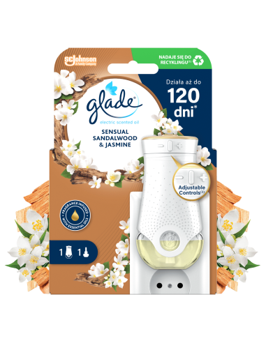 Elektryczny odświeżacz powietrza Glade® Electric scented oil - Sensual Sandalwood & Jasmine + zapas 5000204117493 4