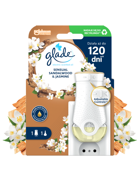 Elektryczny odświeżacz powietrza Glade® Electric scented oil - Sensual Sandalwood & Jasmine + zapas 5000204117493 4