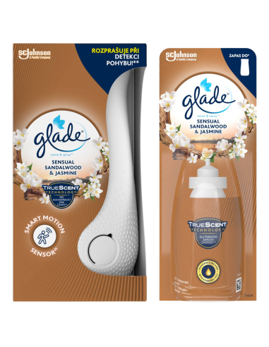 Automatyczny odświeżacz powietrza Glade® sense & spray™ - Sensual Sandalwood & Jasmine + zapas - Odświeżacze automatyczne