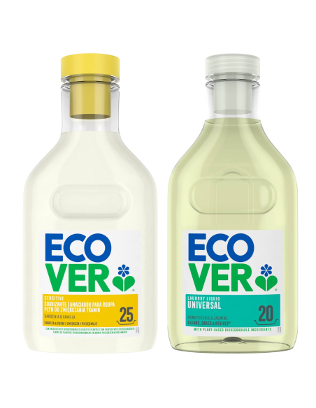 Zestaw Ecover uniwersalny płyn do prania + płyn do zmiękczania tkanin Gardenia & Vanilla 5000204249040