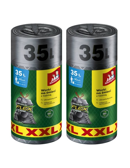 Elastyczne worki z taśmą Jan Niezbędny Magnum Flex XXL, 35 l 60 szt. 5900536353470 4