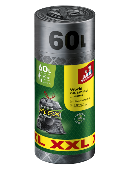 Mocne elastyczne worki na śmieci Jan Niezbędny Magnum Flex XXL, 60 l 40 szt. 5900536353487 3