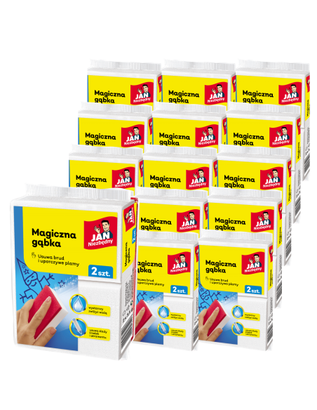 Magiczna gąbka mega zestaw Jan Niezbędny, 15x dwupak - 30 gąbek 5900536235417