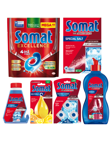 Duży zestaw do pielęgnacji zmywarki SOMAT 9000101576191