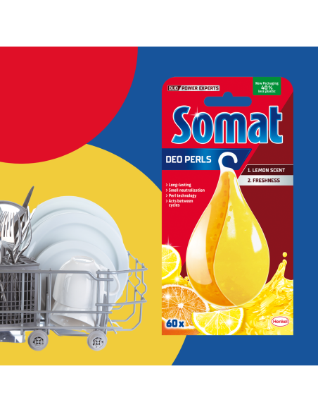 Neutralizator zapachu do zmywarki SOMAT deo Lemon 3x17 g - Środki do czyszczenia zmywarki Neutralizator zapachu do zmywarki SOMAT deo Lemon 3x17 g 9000101000436 2