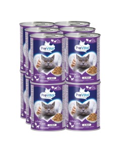Mokra karma dla kota indyk z jagnięciną PreVital  - 12x puszka 415 g 5999566111808