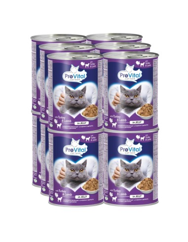 Mokra karma dla kota indyk z jagnięciną PreVital - 12x puszka 415 g - Mokra karma dla kota