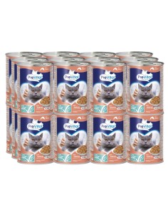 Odżywcza mokra karma dla kota łosoś w galaretce PreVital 24x puszka 415 g 5999566111785
