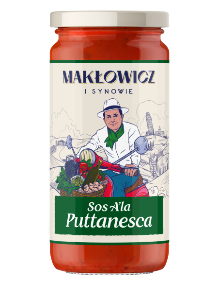 Włoski obiad Makłowicz i synowie zestaw sosów włoskich 4x 400 g + makaron spaghetti 2x 400 g 5905644030510 6
