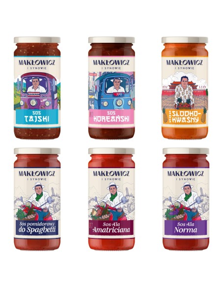 Zestaw sosów mix smaków Makłowicz i Synowie, 6x 400 g 5905644030367