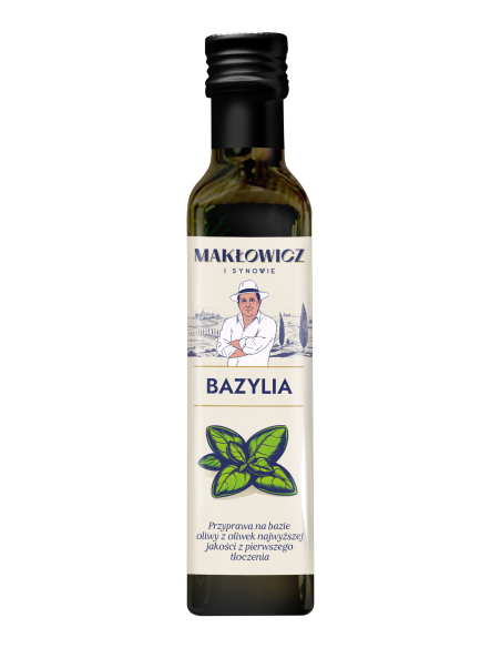 Zestaw Makłowicz i Synowie oliwa z oliwek bazylia 250 ml + makaron spaghetti 400 g + 2x sos spaghetti 400 g 5905644030046 2