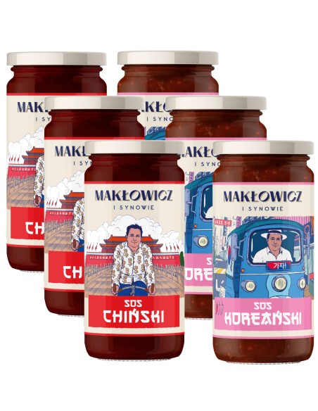 Zestaw sosów Makłowicz i Synowie 3x sos koreański 400 g + 3x sos chiński 400 g 5905644030442