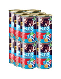 Kompletna i wartościowa mokra dla psa z wołowiną w sosie Reno Dog Can Optimal Life 5, 12x1240 g 5999566111839