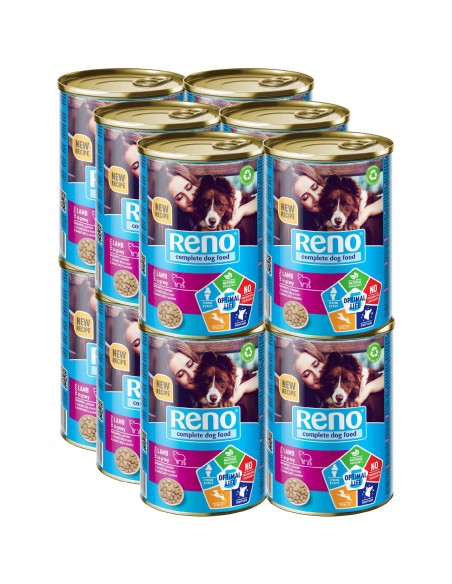 Odżywcza karma dla psa z jagnięciną w sosie Reno Dog Can Optimal Life 5, 12x415 g - Mokra karma dla psa Odżywcza karma dla psa z jagnięciną w sosie Reno Dog Can Optimal Life 5, 12x415 g 5999566111860