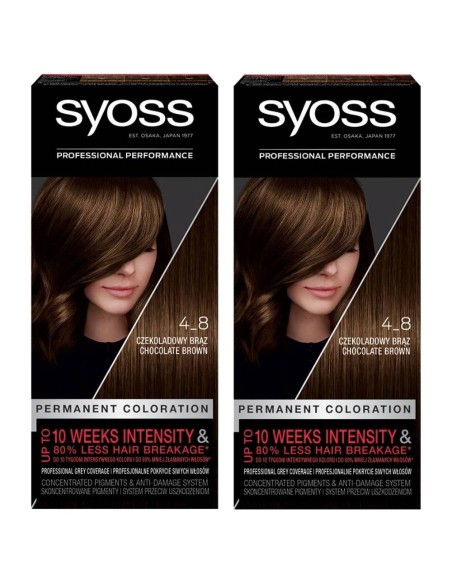 Czekoladowy brąz farba do włosów SYOSS, 2 szt. 9000100633314 2