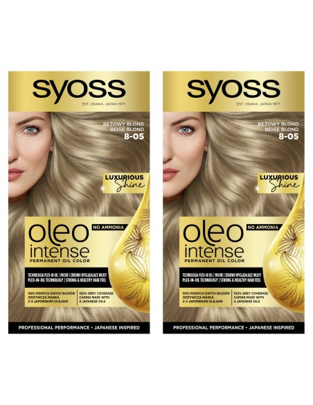 Beżowy blond farba do włosów bez amoniaku SYOSS, 2 szt. 9000100840965