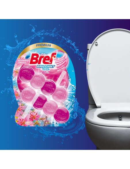 Czyszcząca i odświeżająca zawieszka toaletowa Brilliant Gel Wiosenny Deszcz, 6x42 g 9000101509458 3