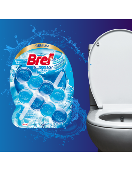 Odświeżająca zawieszka do WC BREF Brilliant Gel Ocean Arktyczny, 6x42 g 9000101509397 3