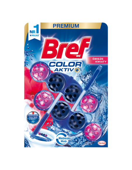 Barwiące wodę zawieszki do toalety BREF Color Aktiv świeże kwiaty, 6x50 g 9000101028652 2