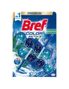 Barwiące wodę na niebiesko zawieszki WC BREF Color Aktiv Eukaliptus, 6x50 g 9000100889476 2