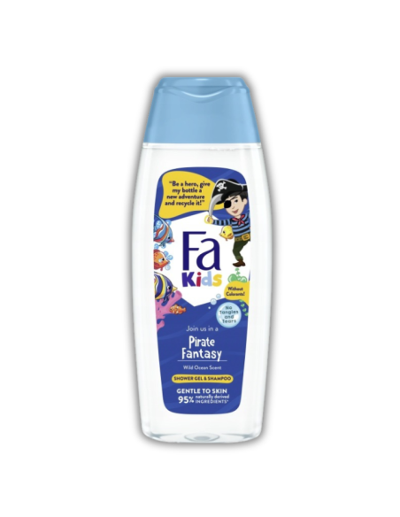 Łagodny żel pod prysznic i szampon dla chłopców Fa Kids Pirate 400ml - Mydła i płyny do kąpieli dla dzieci Łagodny żel pod prysznic i szampon dla chłopców Fa Kids Pirate 400ml 9000101686265