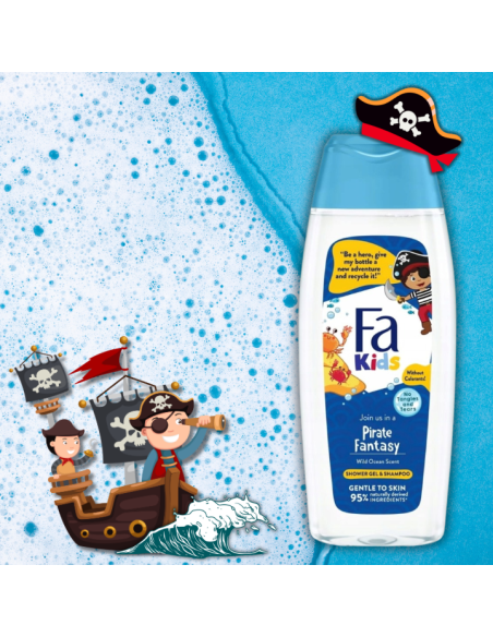 Łagodny żel pod prysznic i szampon dla chłopców Fa Kids Pirate 400ml - Mydła i płyny do kąpieli dla dzieci Łagodny żel pod prysznic i szampon dla chłopców Fa Kids Pirate 400ml 9000101686265 4