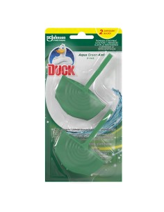 Podwójna zawieszka do toalet barwiąca wodę na zielono Duck Aqua Green 4w1 2x36g 5000204323955