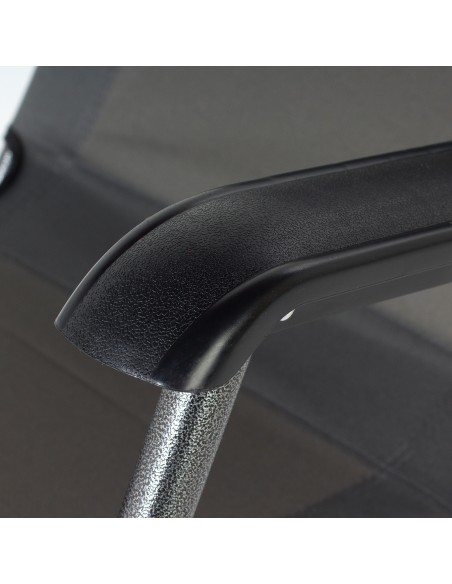 Składany fotel leżak ogrodowy FOLDI MEVEN, szary z zagłówkiem 5905842513242 6