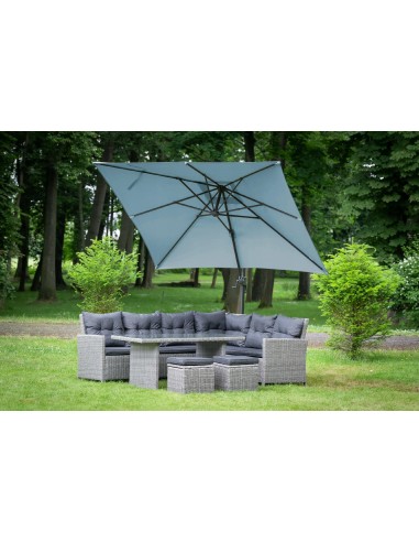 Duży parasol ogrodowy z wysięgnikiem bocznym stelażem MEVEN 250x250 cm 5902490786639 2