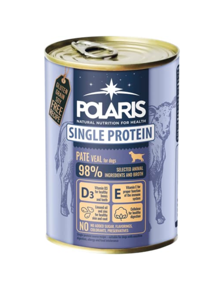 Monobiałkowa mokra karma z cielęciną dla psów dorosłych Polaris 400 g - Mokra karma dla psa Monobiałkowa mokra karma z cielęciną dla psów dorosłych Polaris 400 g 8595606409439 2
