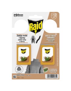 Żelowe zawieszki przeciw molom o zapachu cedrowym 2 szt. Raid 4000290902844