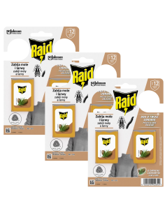 Żelowe zawieszki przeciw molom o zapachu cedrowym Raid 3x2 szt. 4000290902844