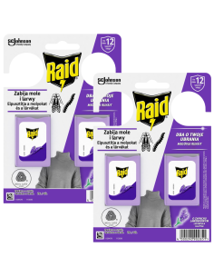 Żelowe zawieszki przeciw molom o zapachu lawendowym Raid 2x2 szt. 5905718981304