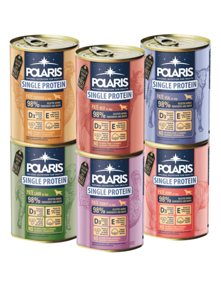 6x Monobiałkowa mokra karma dla psa Mix Smaków Polaris 6 x 400 g 8595606409415