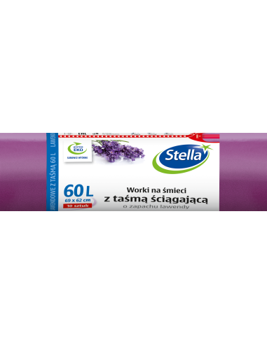 Zapachowe worki na śmieci z taśmą Stella 60 l 10 szt. 5903936009909 2