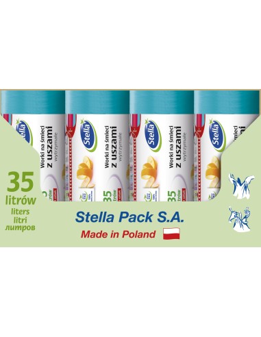 Wytrzymałe worki na śmieci z uszami 35 l Stella 30 szt. 5903936009718 3