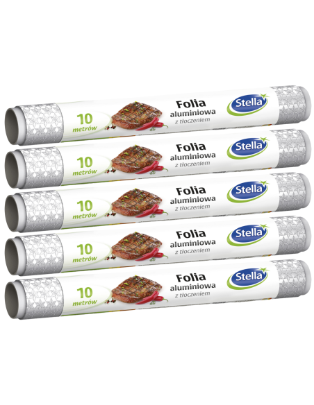 5x Tłoczona folia aluminiowa Stella 10 m 5903936000203