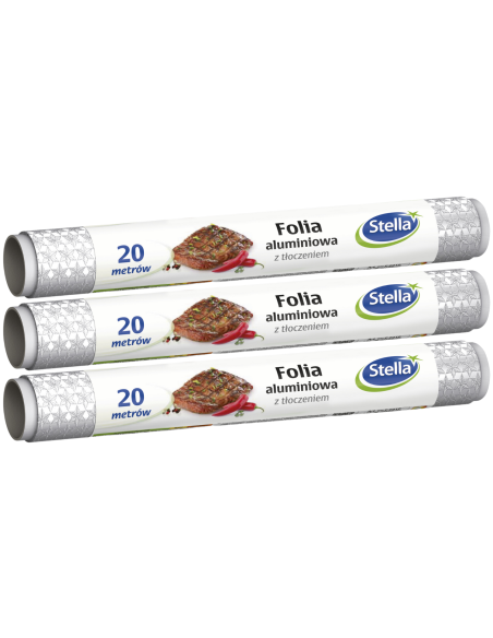 3x Tłoczona folia aluminiowa Stella 20 m 5903936000210