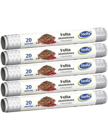 5x Tłoczona folia aluminiowa Stella 20 m 5903936000210