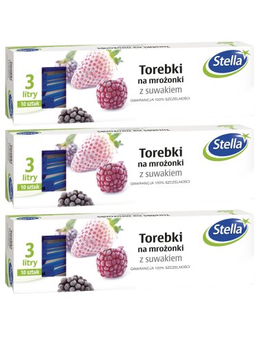 3x Torebki na mrożonki z suwakiem Stella 3L 10 szt. 5903936009664