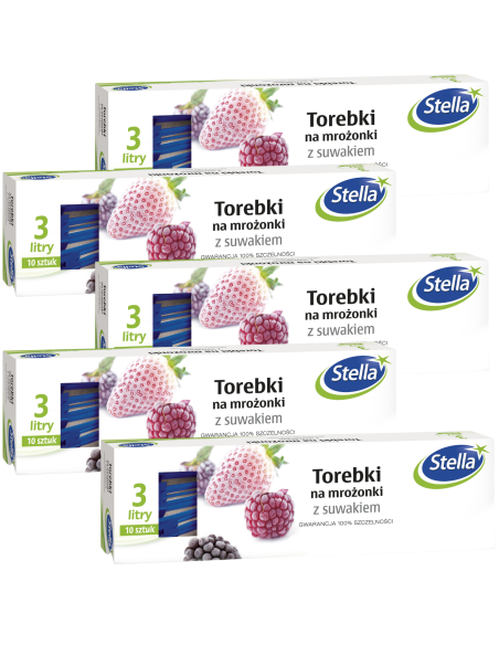 5x Torebki na mrożonki z suwakiem Stella 3L 10 szt. 5903936009664