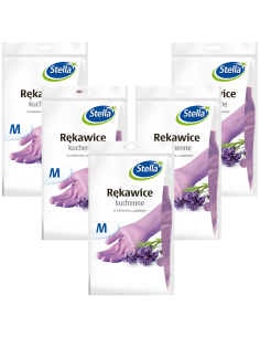 5x Lawendowe rękawice kuchenne Stella rozmiar M 5903936000340