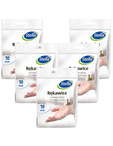 5x Uniwersalne rękawice winylowe Stella 10 szt. 5903936002375