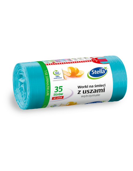 3x Wytrzymałe worki na śmieci z uszami 35 l Stella 30 szt. 5903936009718 2