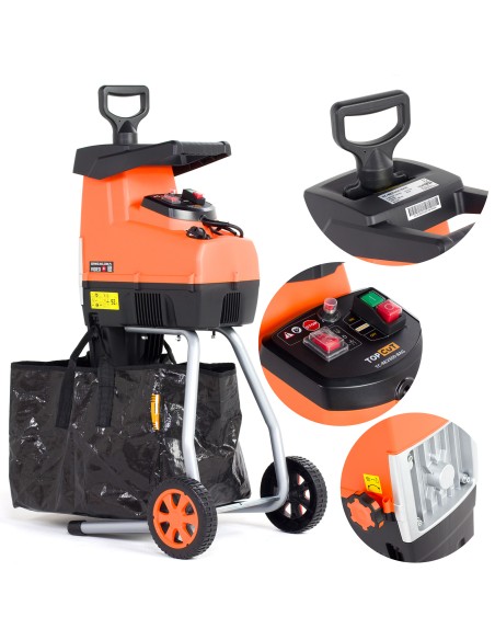 Mocny rozdrabniacz elektryczny rębak frezowy TOP CUT TC-RE2800-BAG, 2800 W - Rozdrabniacze i łuparki Mocny rozdrabniacz elektryczny rębak frezowy TOP CUT TC-RE2800-BAG, 2800 W 5905842513433