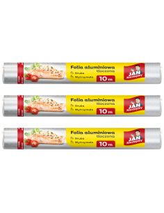 Aluminiowa tłoczona  folia10m - 3 rolki Jan Niezbędny 5900536232577